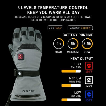 MOUNT TEC Mount Tec Performance Heated Gloves Explorer 5 MT61564